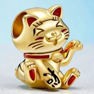 Authentic Maneki Neko's Golden Blessing: Fortune Cat Charm of Good Fortune