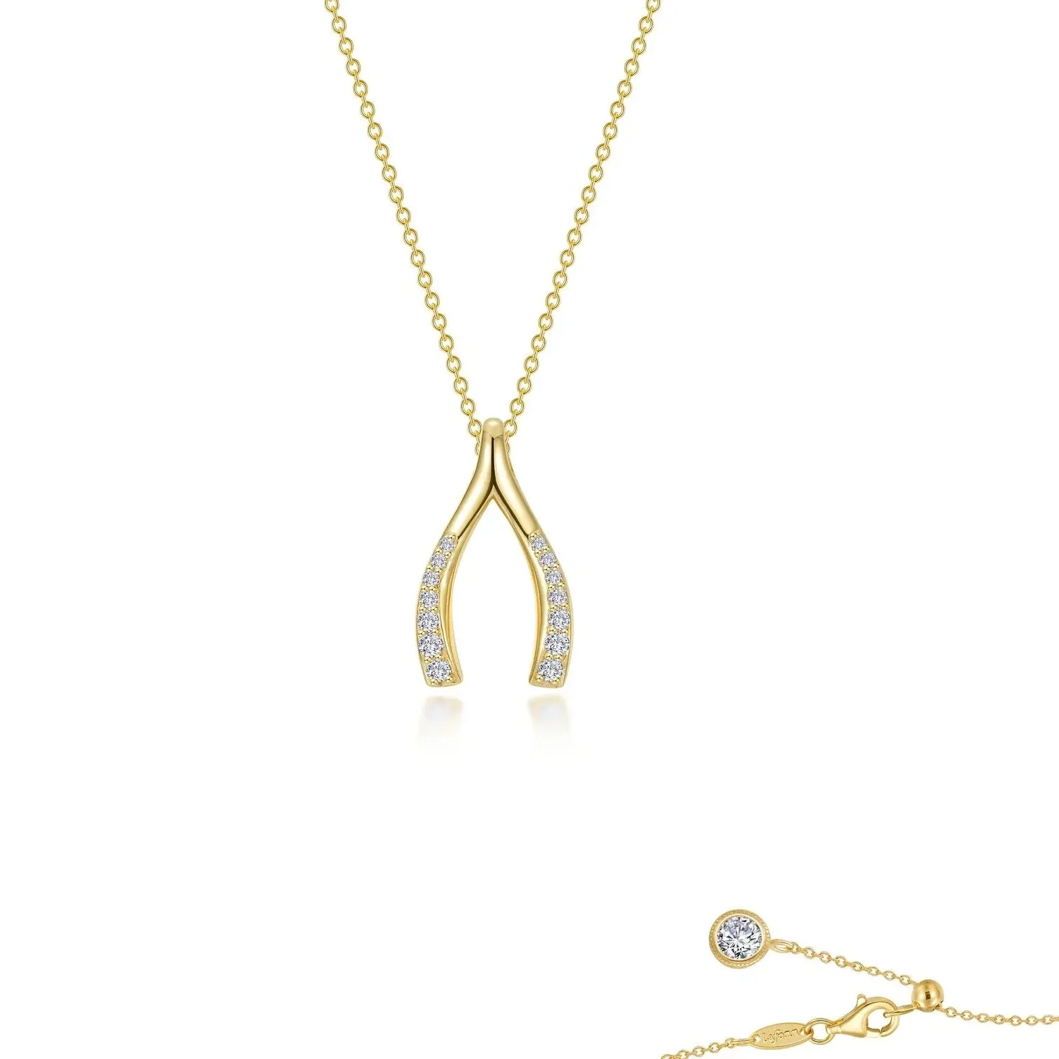 Authentic Golden Wishbone Charm – Radiant Luck Pendant