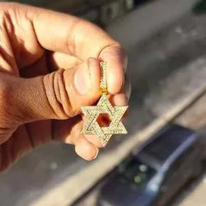 Authentic Celestial Shield: The Radiant Star of David Moissanite Amulet
