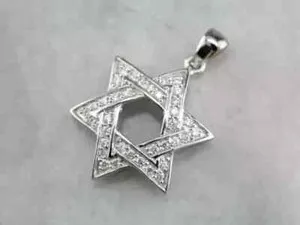 Authentic Celestial Shield Star of David Diamond Talisman
