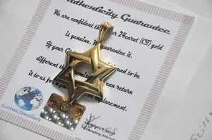 Authentic Celestial Shield: The Radiant 24K Gold Star of David