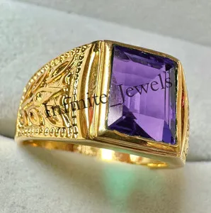 Authentic The Sovereign Amethyst Veil - 925 Sterling Silver & Gold Plated Ring