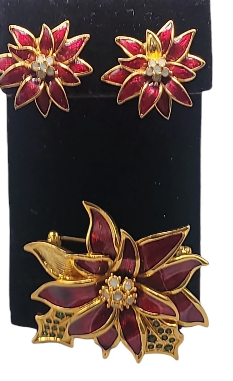 Authentic The Crimson Poinsettia Radiant Solstice Amulet Set