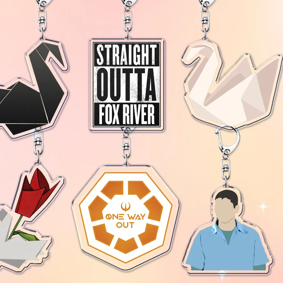 Authentic Classic Tv Show Keychains For Accessories Bag Michael Scofield Lincoln Burrows Wentworth Miller Keyrings Jewelry Fans