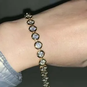 Authentic Radiant Luminescence 15ct Lab Diamond Gold Plated Tennis Bracelet