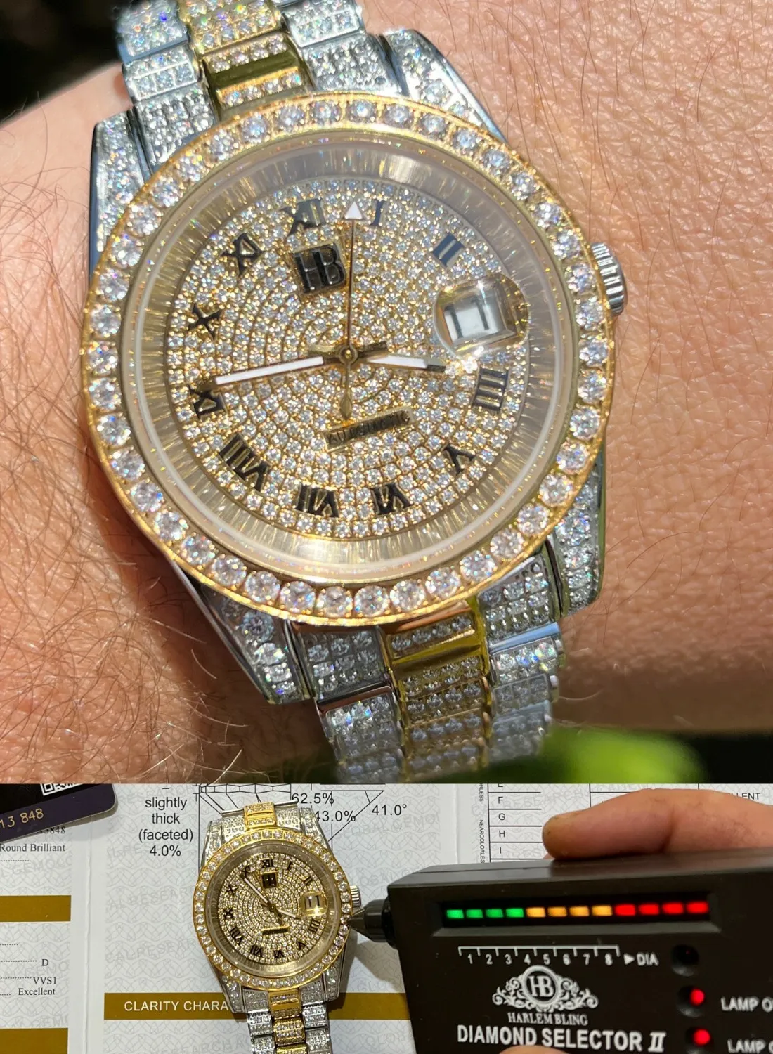Authentic The Solar Sovereign: 15ct Moissanite Presidential Timepiece