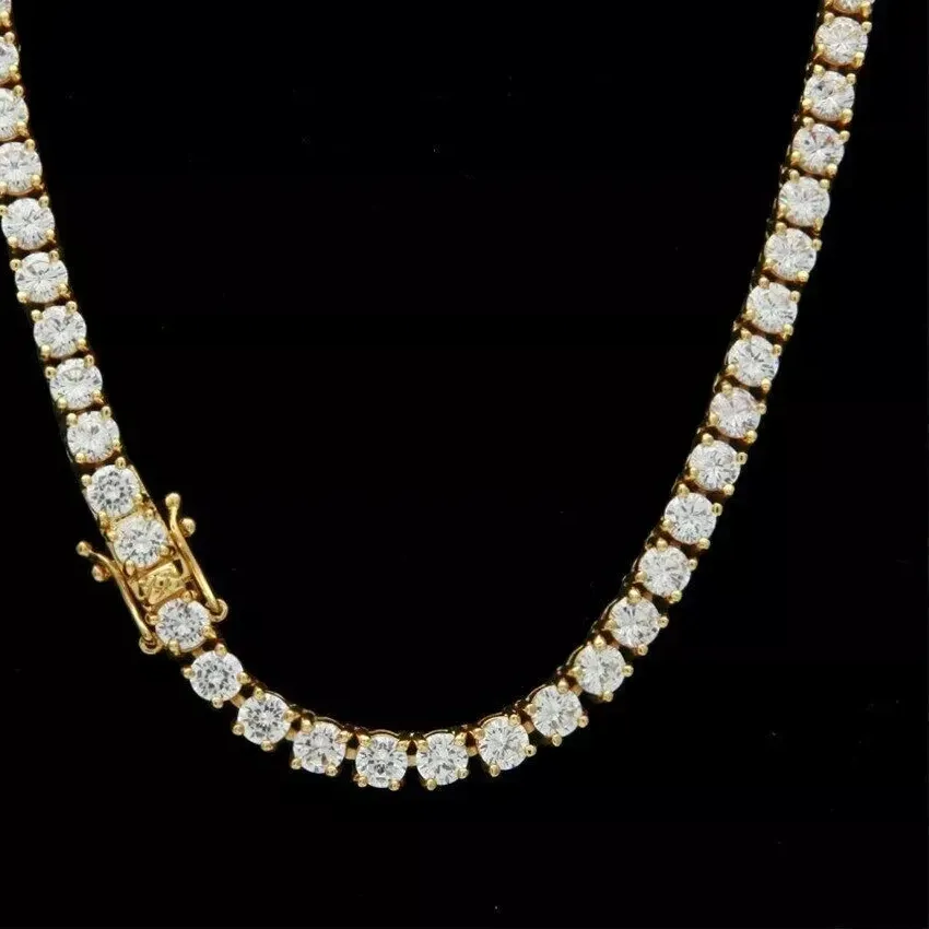 Authentic Eternal Radiance: 15Ct Round Cut Lab Created Diamond Tennis Necklace