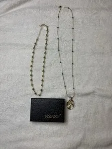 Authentic Hzman 2 Set Tree of Life Pendant Necklace 14k Gold Plated