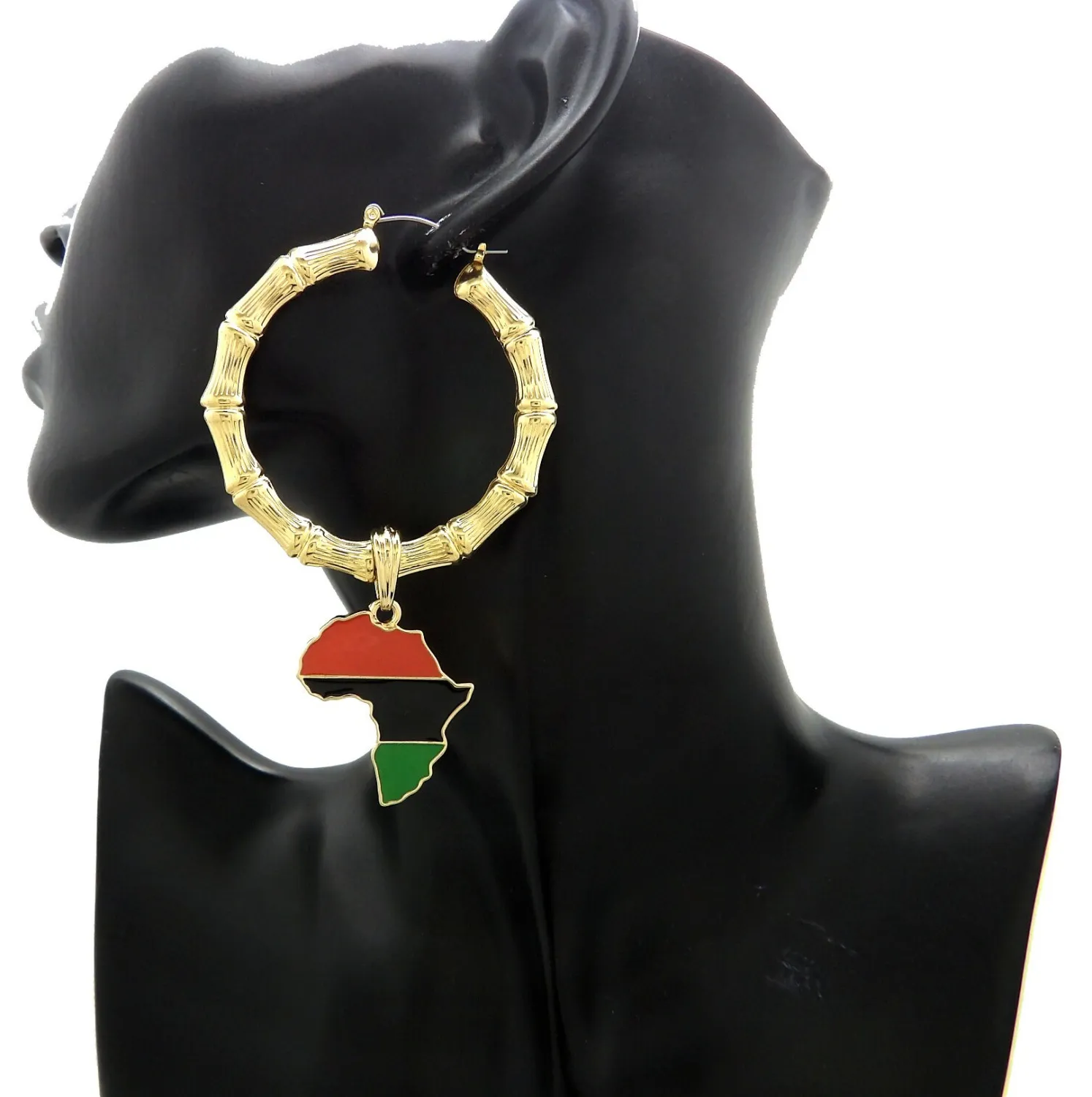 Authentic Golden Nile Bamboo Talisman Hoops