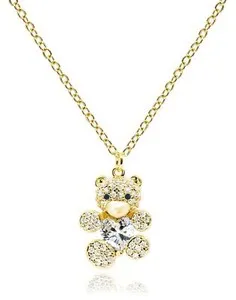 Authentic Heartfelt Guardian: 14K Gold Plated Teddy Bear Crysta