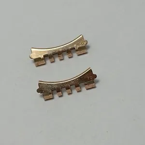 Authentic Omega 70 Beads Of Rice Gold Plated Vintage Nos Bracelet Curved End link 19 mm