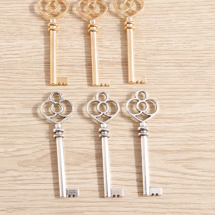 Authentic Tusember 5Pcs 19*59mm Pendants Big Lock Key Charms For Handmade Earring Bracelet DIY Keychains Jewelry Making Accessories