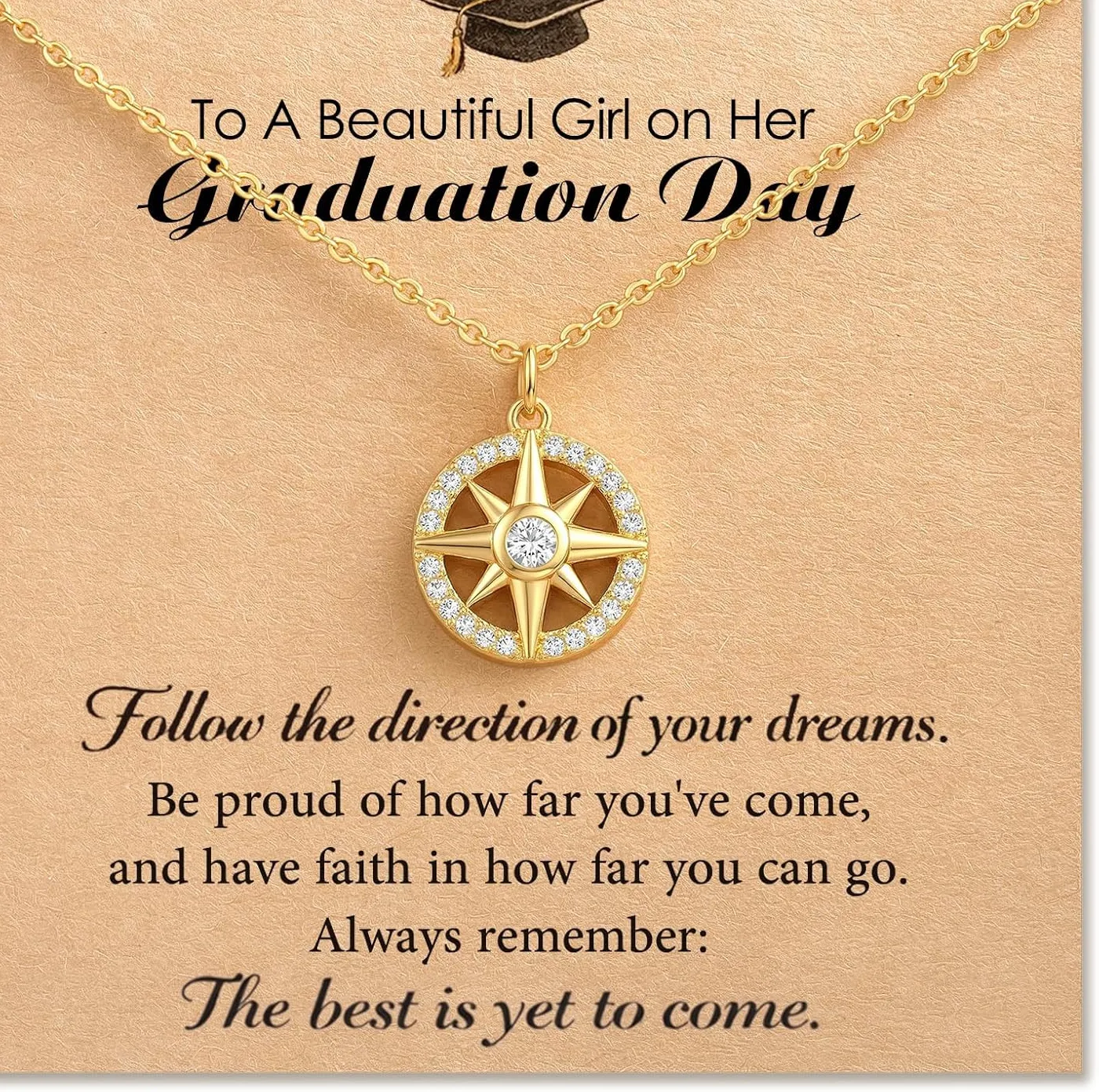 Authentic Follow Your Dreams: Compass of Destiny Necklace