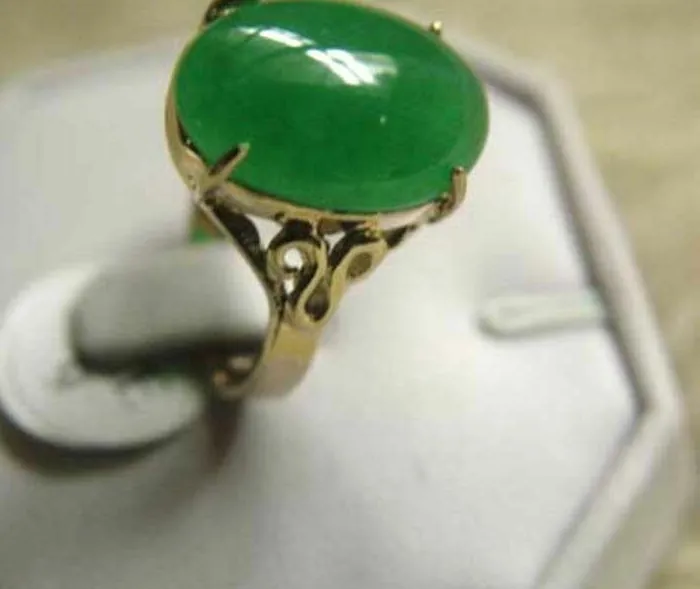 Authentic Radiant Spectrum: The 18K Gold-Plated Multicolor Jade Talisman Ring
