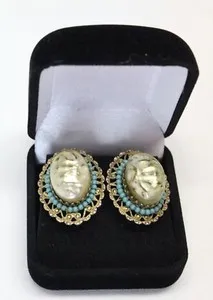 Authentic Victorian Agate and Turquoise Sacred Balance Earrings