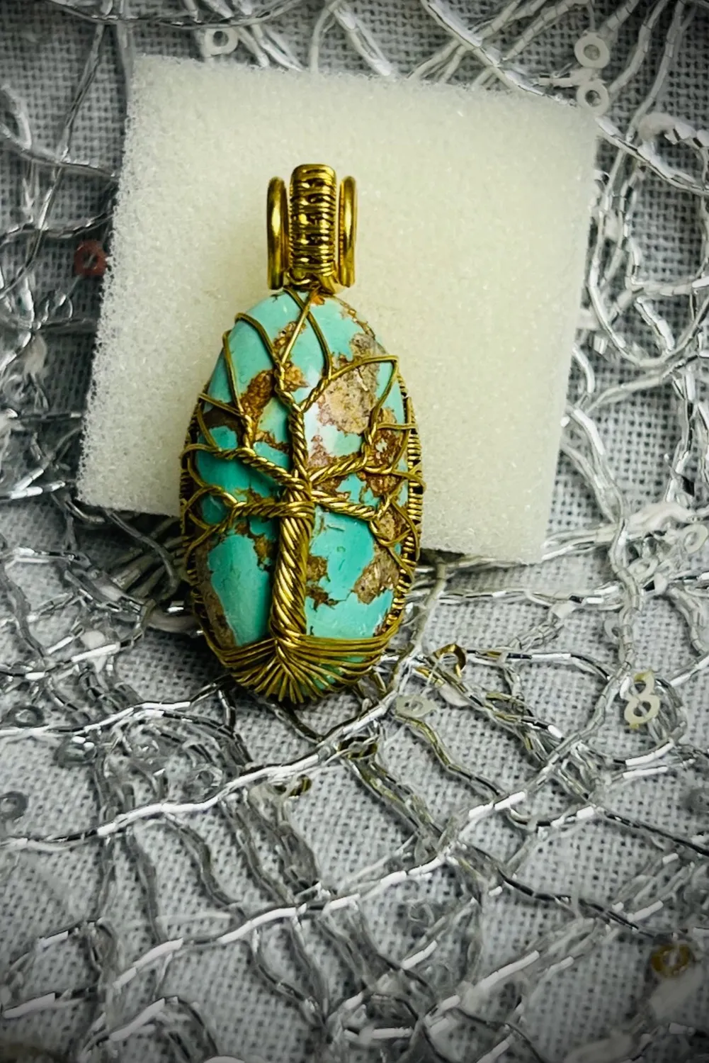 Authentic Celestial Turquoise & Gilded Radiance Talisman