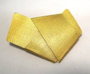 Authentic 24K Gold Plated Sterling Silver Studio Craft Linen Texture Pin Scratch Signed