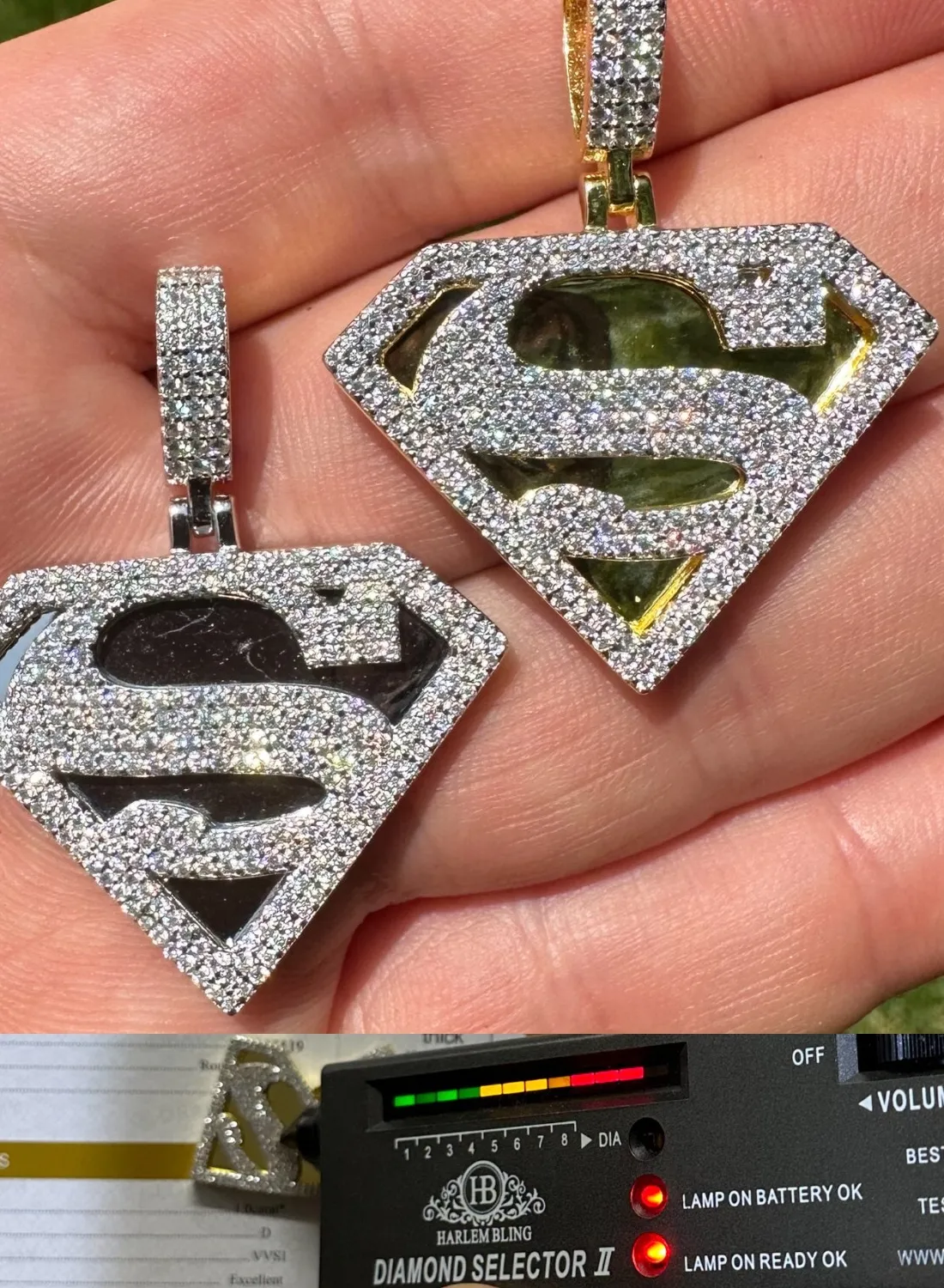 Authentic The Kryptonian Aegis - Starlight Moissanite and Gold-Plated Superhero Talisman