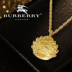Authentic The Equestrian Sovereign: Vintage Gold-Plated Burberry Emblem Talisman