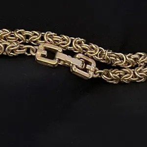 Authentic 💝BIJOUX GIVENCHY Wheat Chain 34” Gold Plated W Double "G" Logo Closure 🎁