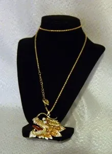 Authentic Dragon's Fiery Guardianship: Amber Crystal Amulet of Courage
