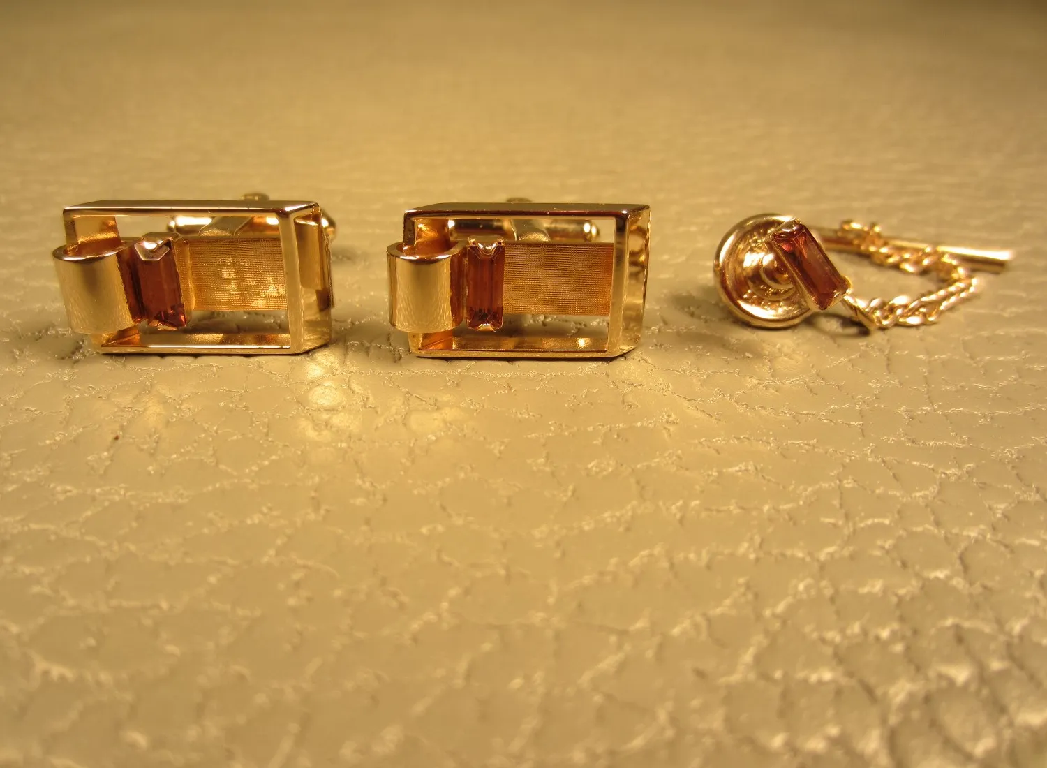 Authentic Golden Reticulated Shadow Box Cufflinks: Vessels of Luminescent Mystery