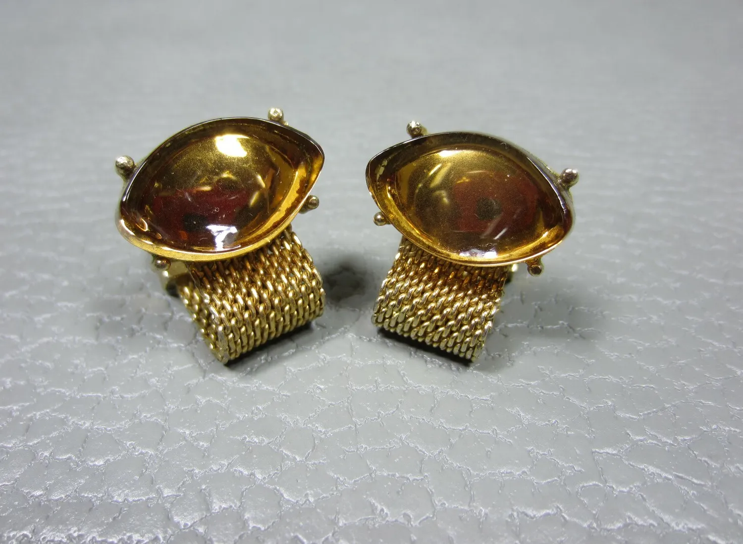 Authentic Golden Solar Flare Cufflinks: Amber-Hued Talismans of Radiance