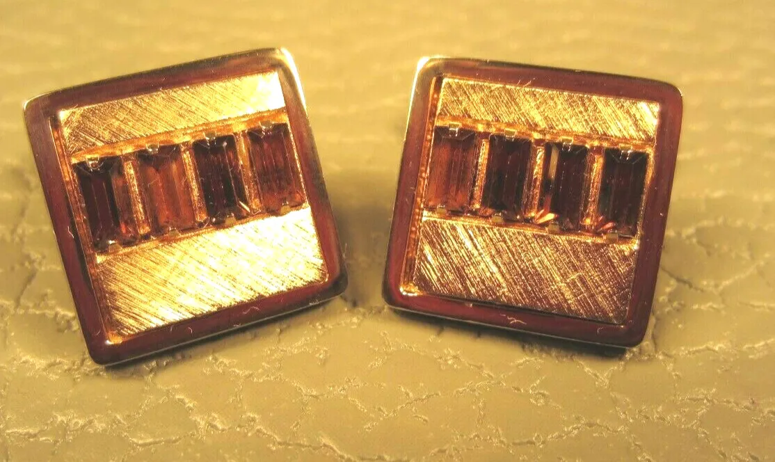 Authentic The Gilded Amber Prism Cuff Links of Solar Illumination