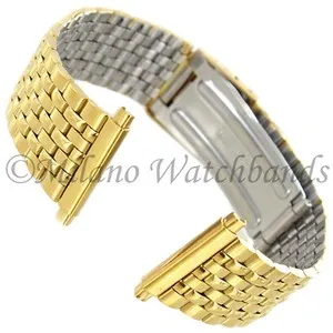 Authentic 18-22mm Morellato Gold Plated Stainless Steel Deployment Clasp Watch Band