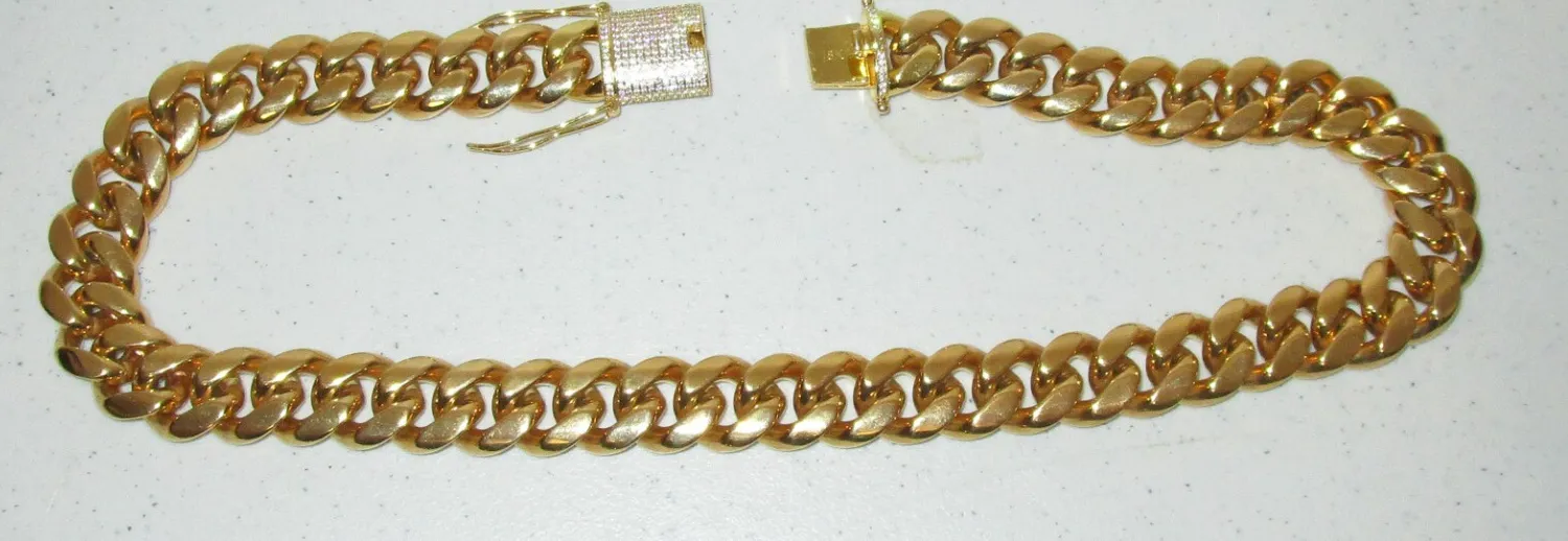Authentic Celestial Miami Cuban Link – 18mm 18K Gold‑Plated Chain of Radiant Protection
