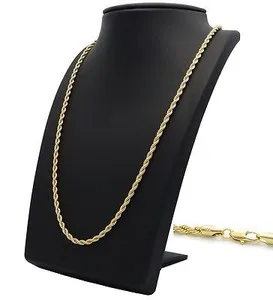 Authentic Mens 2.5mm Rope Chain Necklace 14k Gold Plated 18" 20" 22" 24" 26" 30" 