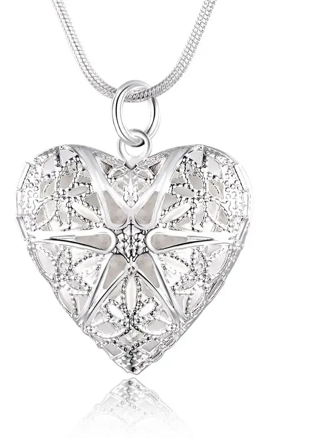 Authentic Hot 925 Sterling Silver Photo Frame Charm Pendant Necklace 18/20/22/24 Inch Solid Snake Chain Custom Picture Locket Fashion Wedding Jewelry Gift for Women Girls
