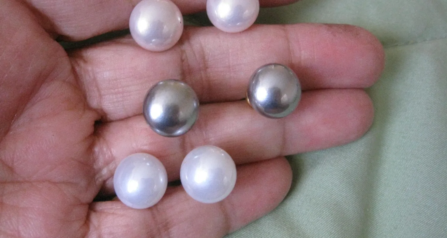 Authentic The Triad of Luminescence: A Trio of Celestial Pearl Orbs