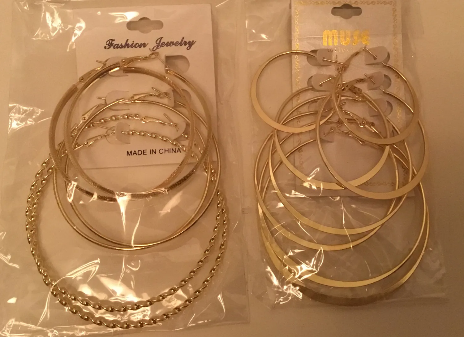 Authentic Celestial Orbs of Radiance: The Seven-Fold Gold Hoop Collection