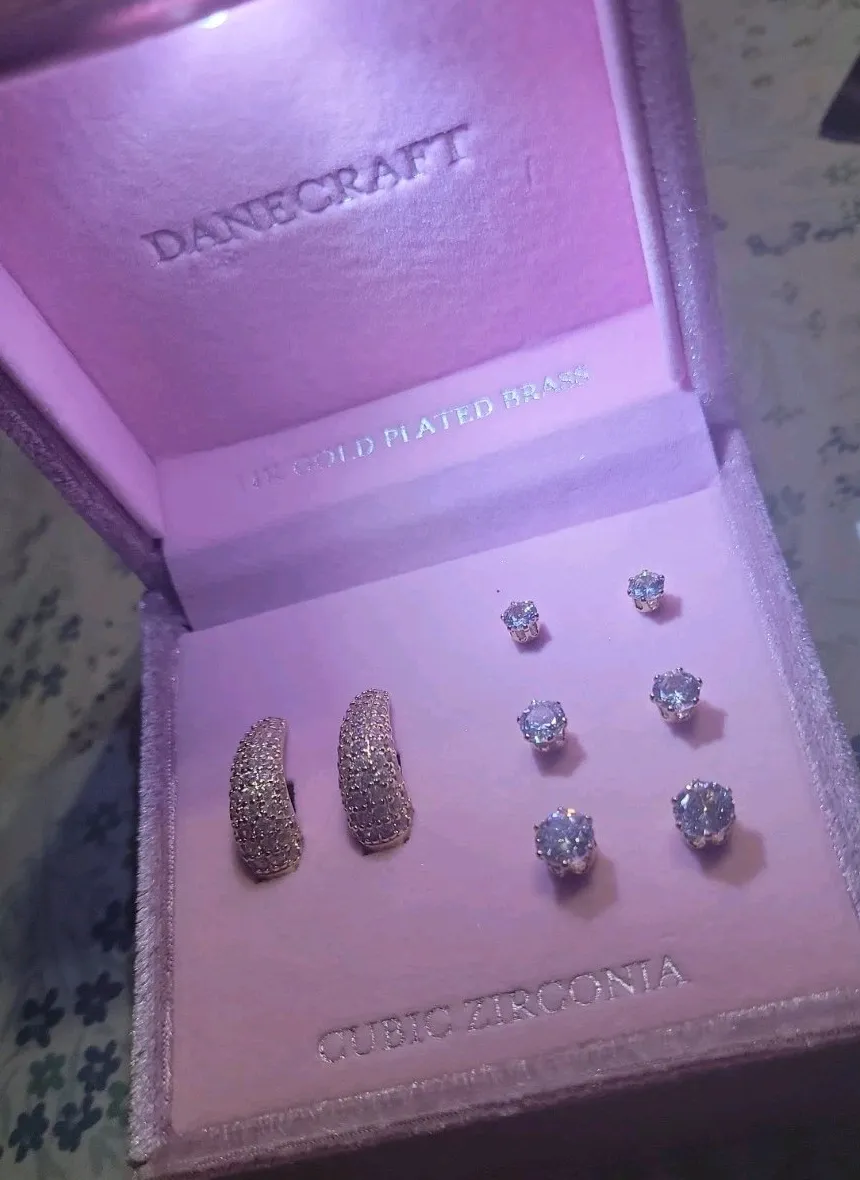 Authentic The Danecraft Celestial Quartet: A Quadrivium of 14K Gold-Plated Studs