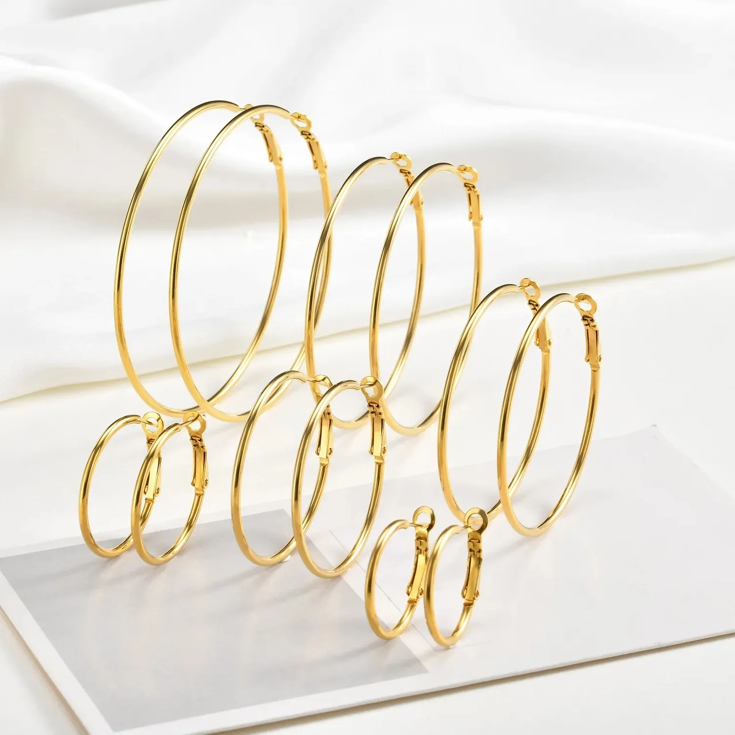 Authentic Celestial Radiance: Gold‑Plated Circle Hoops for Women