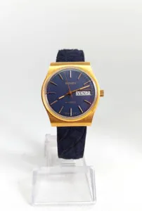 Authentic BEAUTIFUL SIDNEY AUTOMATIC Cal.PA 2878 GOLD PLATED DIAL BLUE 25 JEWELS (NOS) 70s