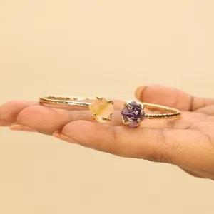 Authentic The Celestial Harmony Cuff: Amethyst and Citrine Radiance