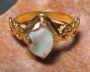 Authentic Celestial Fire Ethiopian Opal Ring - Sacred Manifestation and Aura Radiance Talisman