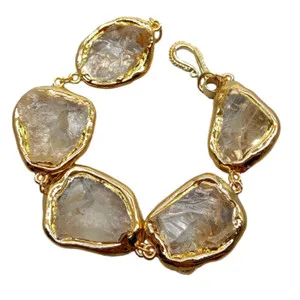 Authentic Solar Radiance Citrine Manifestation Bracelet - Gold-Bound Stone of Abundance