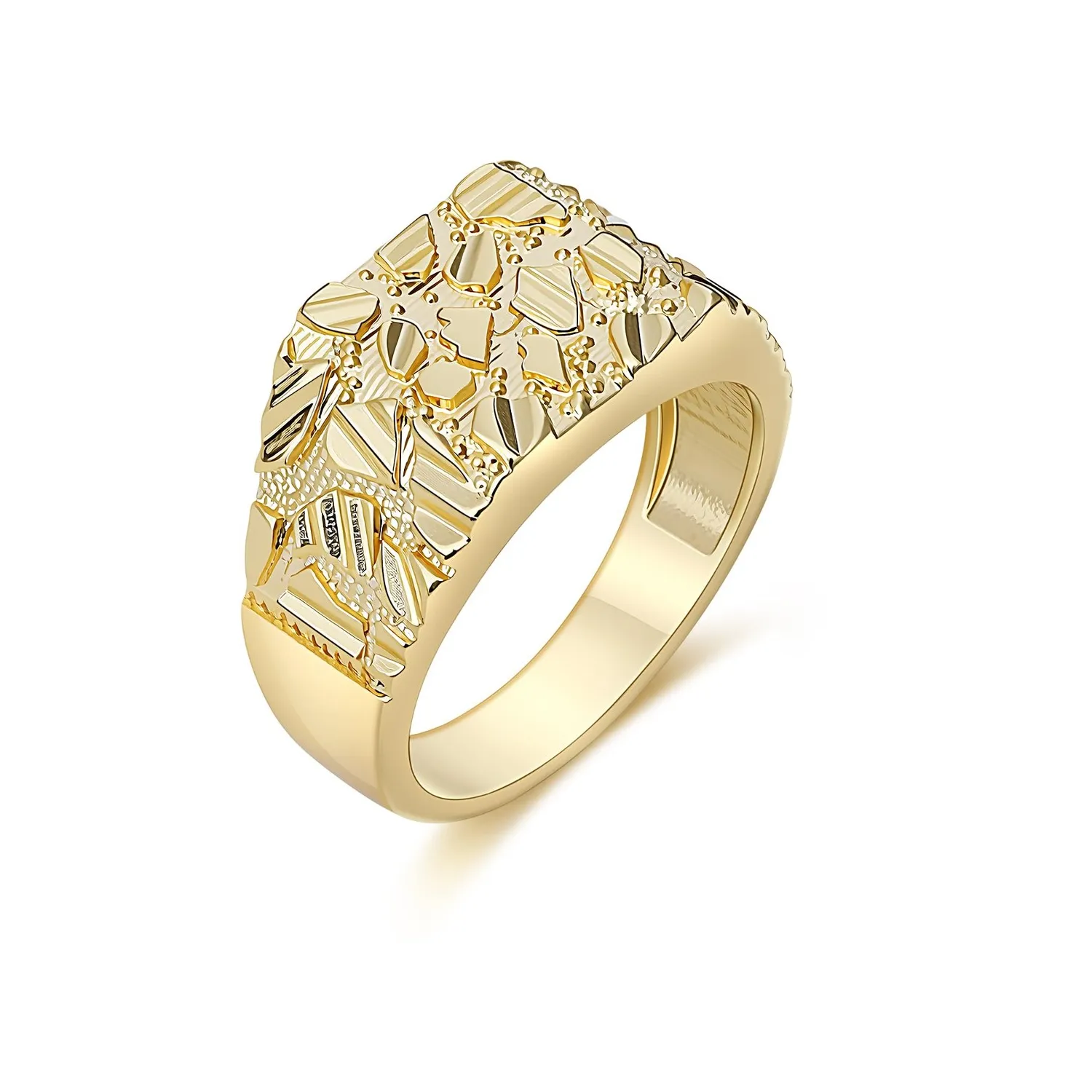 Authentic The Alchemist’s Fragment: 14k Gold-Plated Celestial Nugget Ring