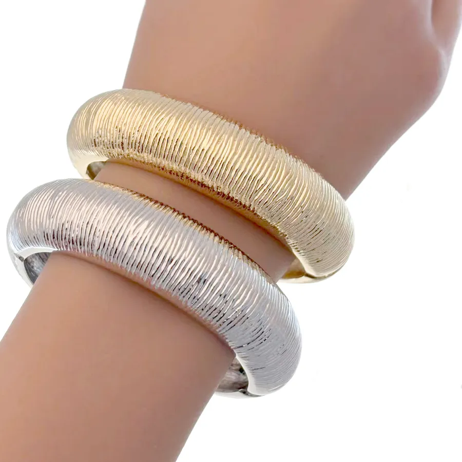 Authentic Punk Rough Metal Bangle For Women Fashion Geometric Stylish Charm Design Jewelry Gift Trend Chic Modern Cool Accessory Bracelet