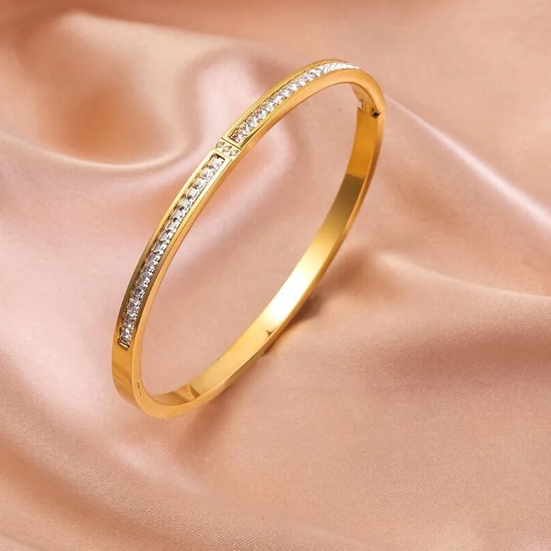 Authentic Celestial Dawn 18K Gold‑Plated Oval Cuff of Radiant Protection