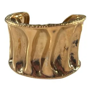 Authentic Gogo Ferguson Jewelry CHUK CHUK SEED POD CUFF Gold Plated - 6.25”