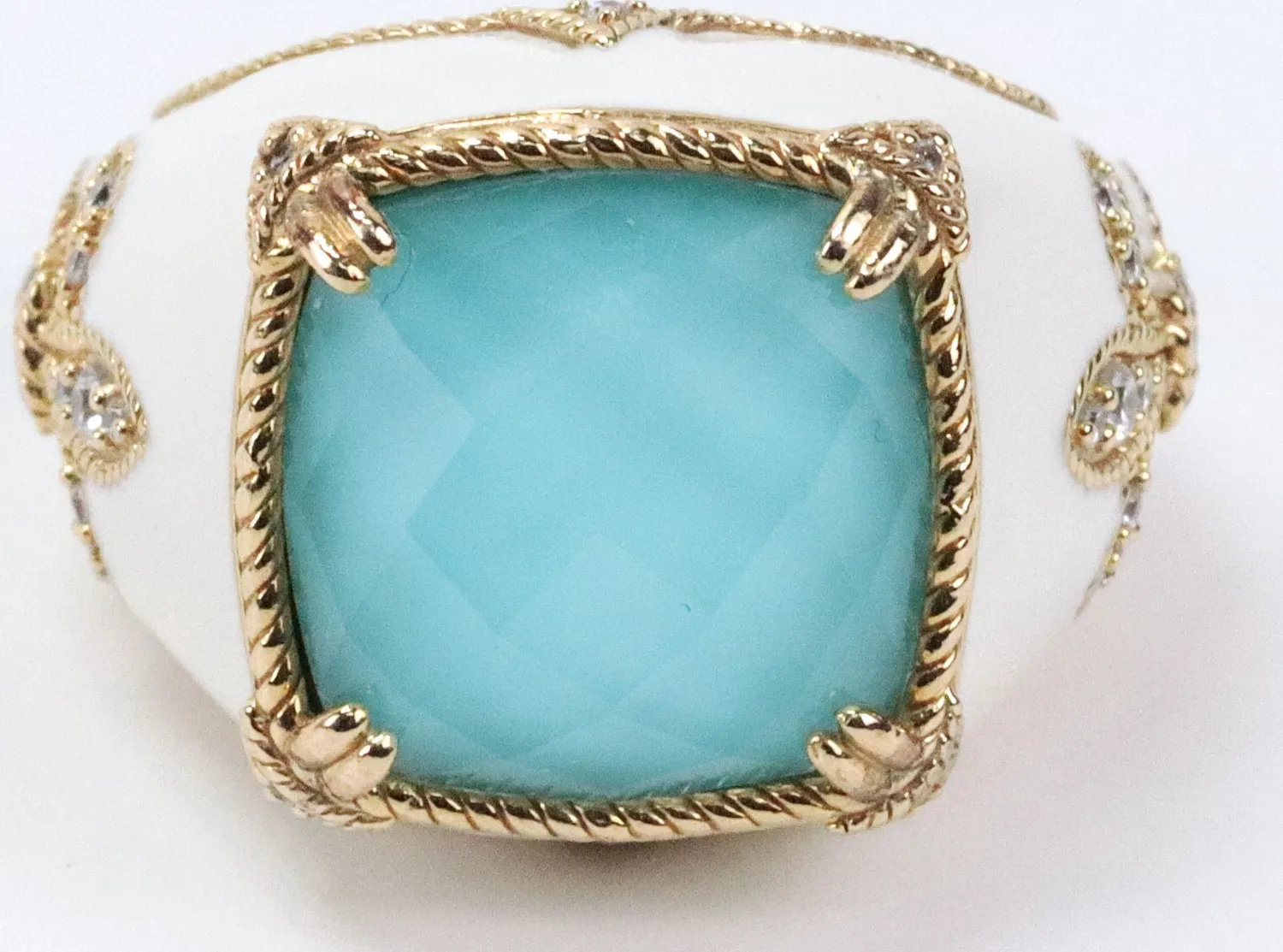 Authentic Celestial Harmony Turquoise Ring – Gold‑Plated Sterling Silver Talisman of Balance