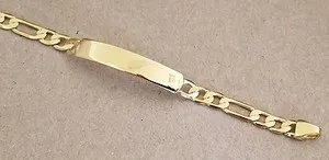 Authentic Golden Figaro Infant Talisman – 5‑Inch ID Bracelet for Protection and Blessing