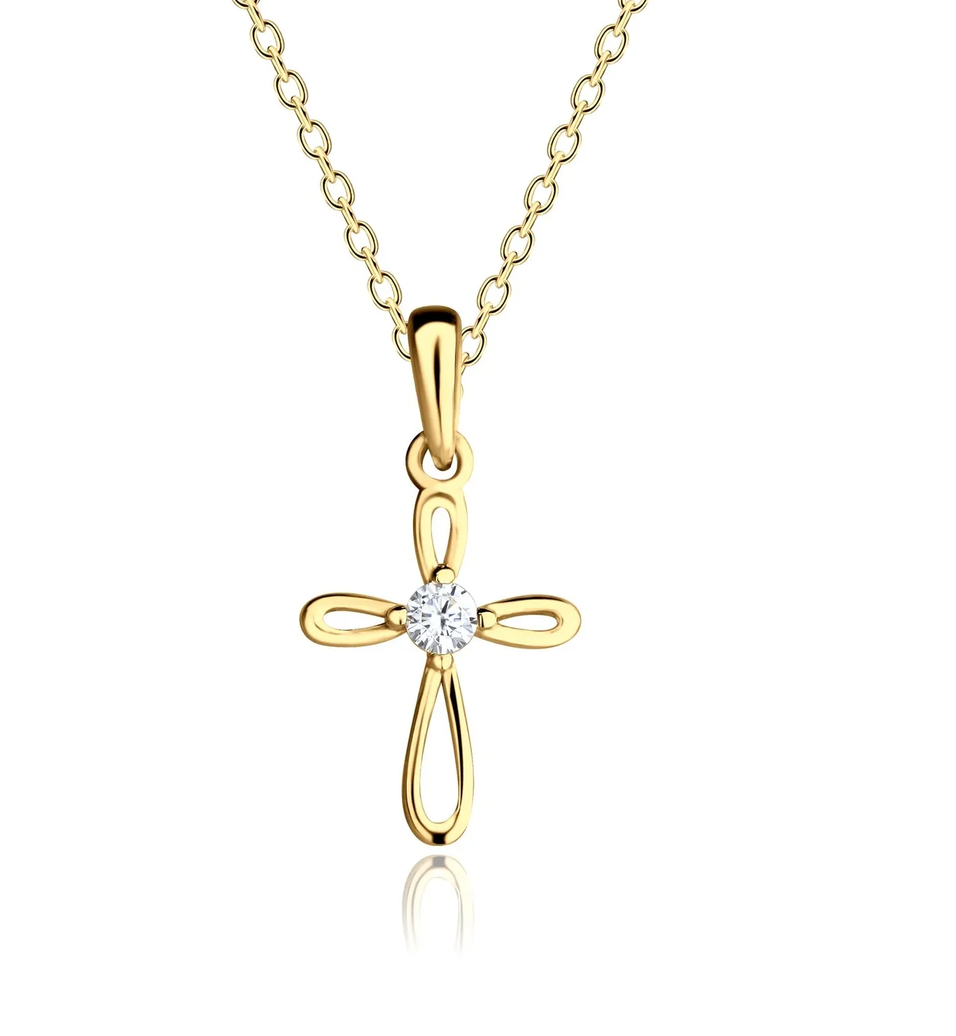 Authentic The Eternal Grace Golden Infinity Cross Pendant