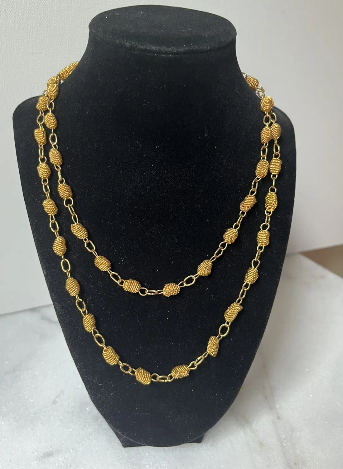 Authentic Trendy Vintage Design Gold Plated Necklace Women's Girl's Necklace