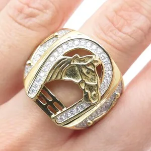 Authentic The Equine Guardian: Radiant Horseshoe Talisman Ring