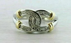 Authentic Shoe the Path to Prosperity: 2.00Ct Round Cut Moissanite Horseshoe Ring